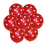 Bothyi - 50X Globos Del Día De San Valentín Accesorios Decoración Del Día De San Valentín Para Propuesta De Boda Bola Roja Corazón Blanco