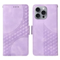 Carcasa Foxdock Iphone 16 Pro De Cuero Pu, Diseño Acolchado Clásico, Protección Contra Caídas Y Rayones