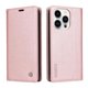 thumbnail image 1 of Funda Billetera de Cuero para iPhone 15 Pro con Tarjetero y Soporte - Tapa Magnética Rosa, 1 of 6