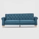 thumbnail image 1 of Sofá Futon 3 Cuerpos Con Capitone Azul, 1 of 10