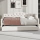 thumbnail image 1 of Upholstered Twin XL Size Daybed with LED Belt and Trundle, Beige, 1 of 3