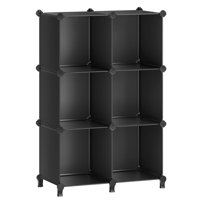 Organizador De Almacenamiento Songmics, Estantería Modular De 6 Cubos, Color Negro