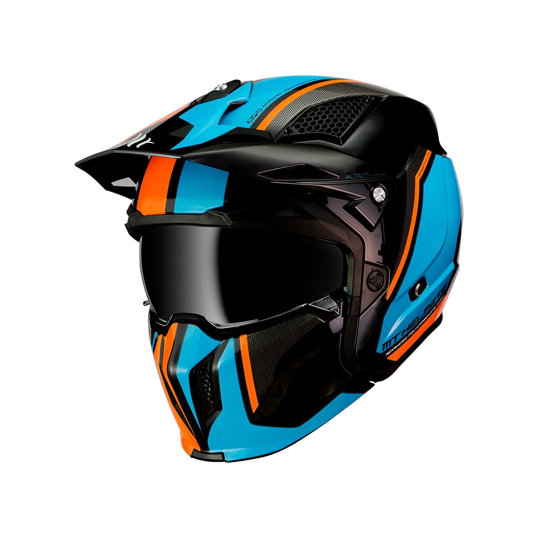 Casco Mt Tr902x Streetfighter Sv Twin A4 Naranja/fluor Brillo Talla L