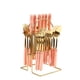 thumbnail image 1 of XmhyTop Juego de Cubiertos de Oro Rosa A 24 Piezas Flatware Set de Acero Inoxidable, Ideal para Familias y Eventos, 1 of 5