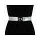 thumbnail image 4 of INSPIRE CHIC Cinturones Elásticos Delgados para Mujer con Decoración de Lentejuelas para Vestidos 2PCS Lado Plata, 4 of 6