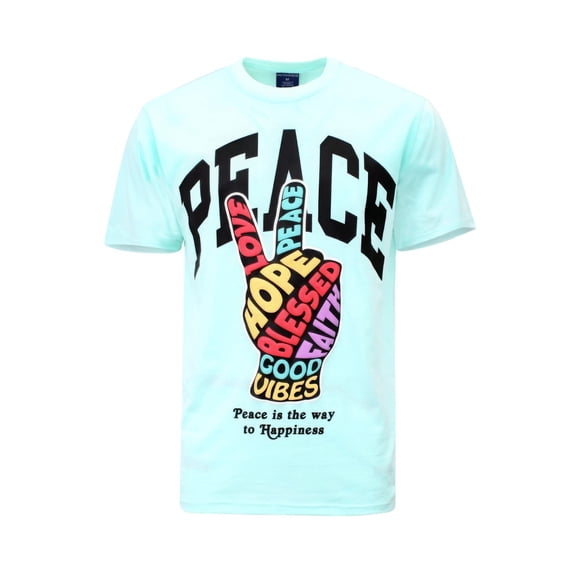 Polera Saronite Peace Hand Sign Menta Mujer