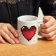 thumbnail image 5 of Taza Kikkerland Pixel Heart Morphing de 325 ml que cambia de color, 5 of 6