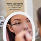 thumbnail image 4 of Espejo de maquillaje OVENTE, soporte de pared iluminado con aumento de 10 aumentos, blanco, 4 of 7