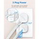 thumbnail image 2 of Flat Plug 1Ft Short Extension Cord, White 90Degree Plug Low, 2 of 3
