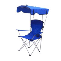 Ioensy - Silla Plegable Con Dosel De Sombra Portátil Para Eventos Deportivos Jardín Pesca Azul