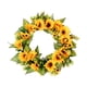 thumbnail image 5 of Guirnalda De Girasol Artificial De 18 Pulgadas, Hojas Verdes Para Puerta Delantera Para Boda En Casa, 5 of 5