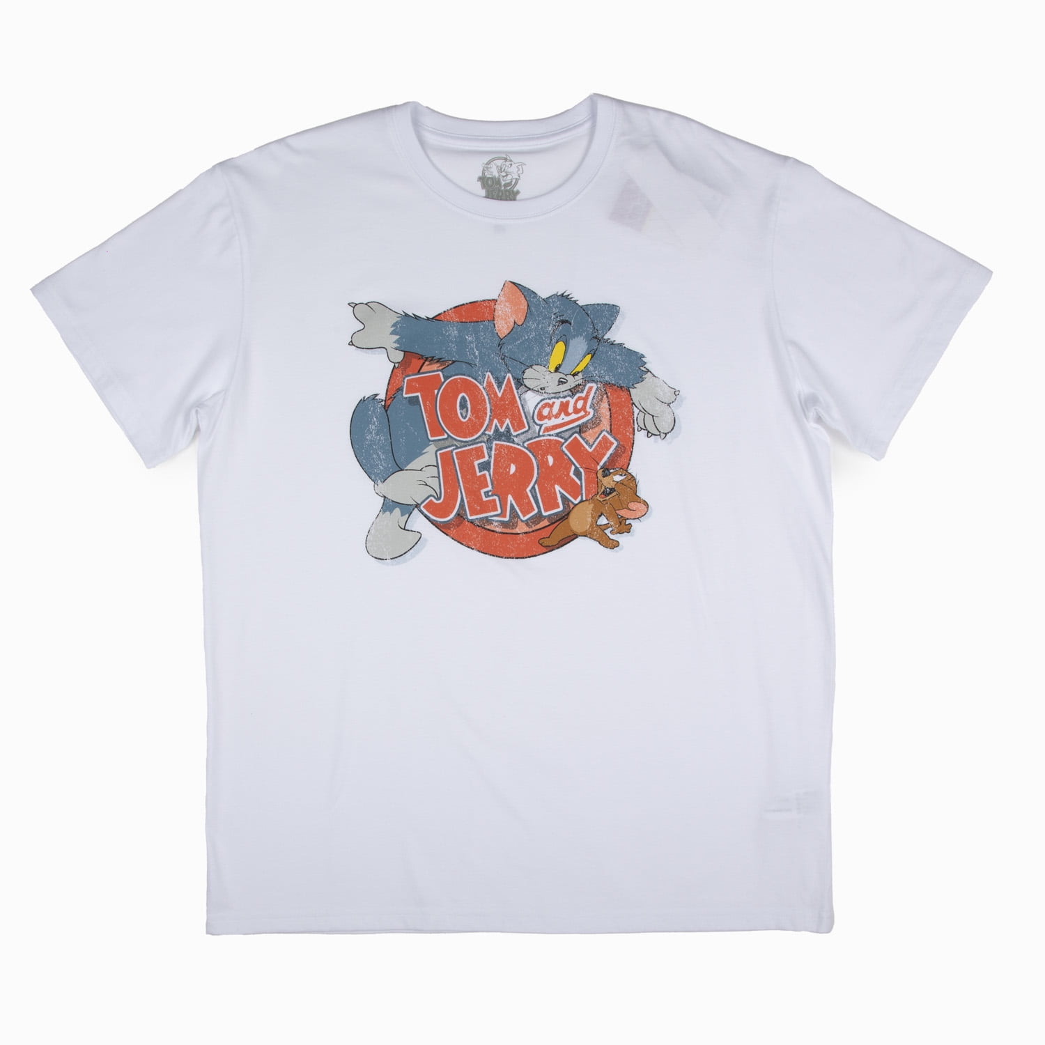 Polera Manga Corta Hombre Tom Blanco Tom Y Jerry