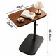 thumbnail image 2 of Mesa Auxiliar En Forma De C De Altura Ajustable Giratoria Café, 2 of 3