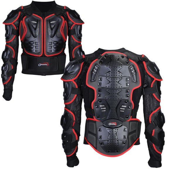 Chaqueta de Armadura OHMOTOR para Motocicleta - Equipo de Conducción Rojo