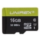 thumbnail image 1 of Tarjeta microSD Unirex UMS165MUHS1 de 16 GB UHS-1 con adaptador, 1 of 2