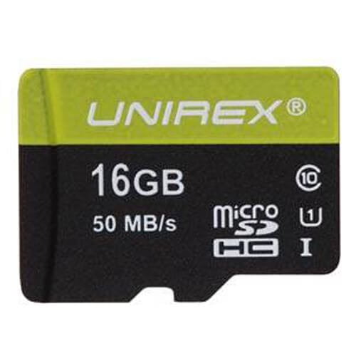 Tarjeta Microsd Unirex Ums165muhs1 De 16 Gb Uhs-1 Con Adaptador