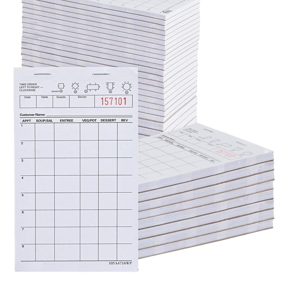 Guest Check Pads Stock Your Home White, 1 pieza (10 x 100)