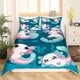 thumbnail image 2 of Christm-as Trees D-u-t Co-ve-r Queen Size Sa-nta Claus- and Snowman Comfort-er Cover with 2 Pillow-case for Te-ens Adults Kids S-tarry Sky Be-dding Set Snow Sc-ene Brea-thable 3 Pieces D-ecorative, 2 of 5