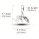 thumbnail image 5 of Charm I Love Running Para Pulsera O Collar, Plata 925 Regalo Plateado, 5 of 5