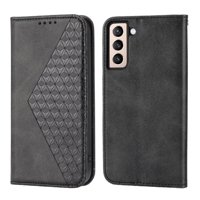 Funda Flip Foxdock Para Samsung Galaxy S22 , Estilo Billetera Con Diseño Rombo, Correa De Mano Y Soporte, Uso Diario