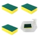 thumbnail image 4 of Dispensador de jabón de cocina con soporte para esponja y 4 esponjas, dispensador con bomba de jabón líquido portátil recargable para Bar de Hotel en Cuadrado, 4 of 4