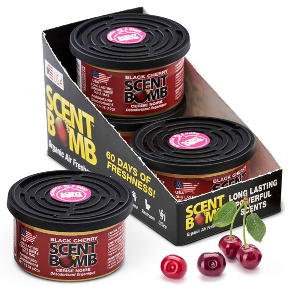 Ambientador Orgánico Scent Bomb Antiderrames Cereza Negra 4 Piezas