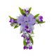 thumbnail image 3 of Corona De Pascua Con Forma De Cruz, Corona De Tulipanes Para Puerta De Entrada, Corona De Flores Artificiales Navideñas, Flores Blancas Y Moradas, 3 of 5