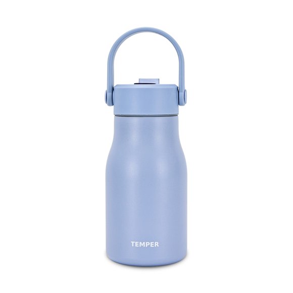Botella Térmica Niño Acero Inoxidable Temper Kids400 400 ml con Bombilla Celeste