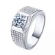 thumbnail image 1 of 1-2Uds Moissanite Alianzas de Boda para Hombre Corte Redondo Color D VVS1 Plata de Ley Anillos de Compromiso Diamond Rings Moissanite con Certificado, 1 of 8