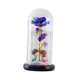 thumbnail image 1 of Lámpara LED Rosa De Flores Artificiales En Un Ramo De Cúpula De Cristal Para Decoración Del Hogar Violeta, 1 of 5