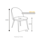 thumbnail image 3 of Silla Smooth para Comedor Tapiz Lino - Negro, 3 of 3