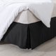 thumbnail image 3 of suxuMhao Falda para Cama, Falda para Cama King 78x80+caída 14inch 1pza Falda Ligera Plisada para Cama–falda Ideal para Cama, Adecuada para Dormitorio, Hogar, Falda de Poliéster Suave en Negro para, 3 of 3
