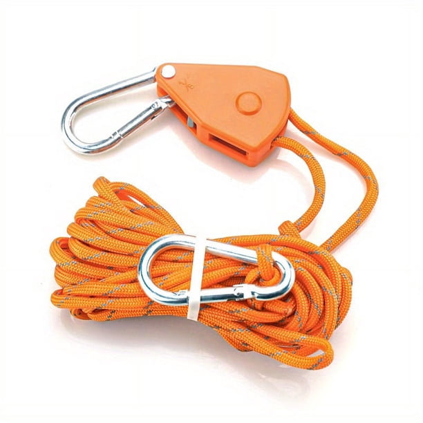 1pc Wind Rope Canopy Fixed Buckle, Adjustable Metal Pulley Wind Rope, Binding Rope For Outdoor Camping, Tent, Picnic
