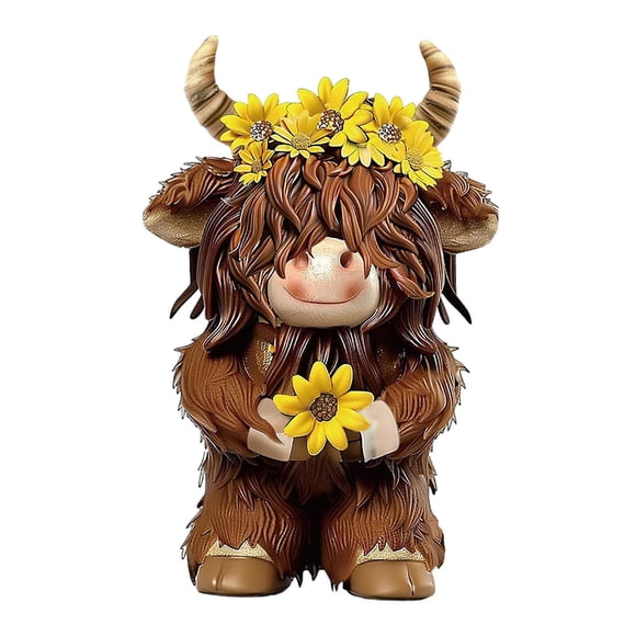Figura De Gnomo De Vaca Para Decoración De Escritorio, Dormitorio, Pasillo, Estatua De Halloween, Color Marrón Oscuro