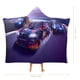 thumbnail image 2 of Coche de Carreras Manta Capa con Capucha Anti-Bolitas, Manta de Lana Ártica Suave, Manta Portátil de Felpa Ligera y Lujosa, Poncho para Siesta en Casa y Oficina, 100*130cm, 2 of 6
