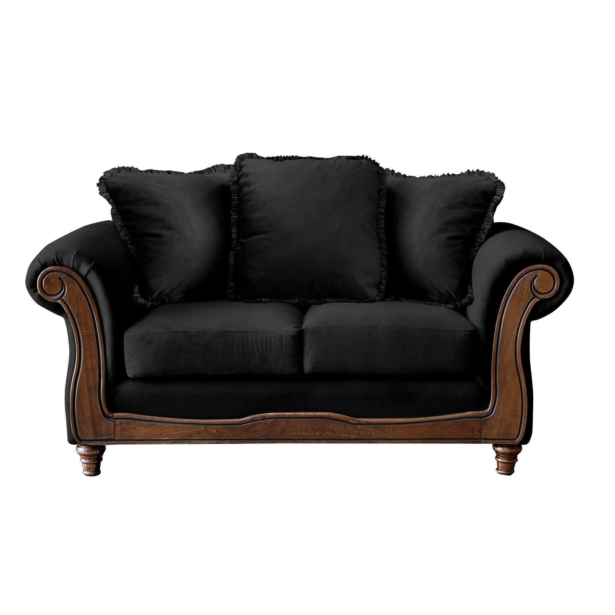 Latam Home - Sofa Rimini 2c Tela Velvet Negro