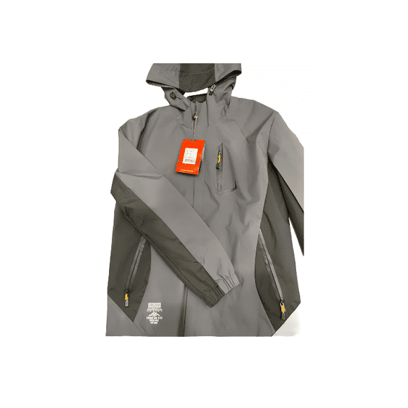 Chaqueta cortaviento deportiva ultra liviana micropolar gris, talla L