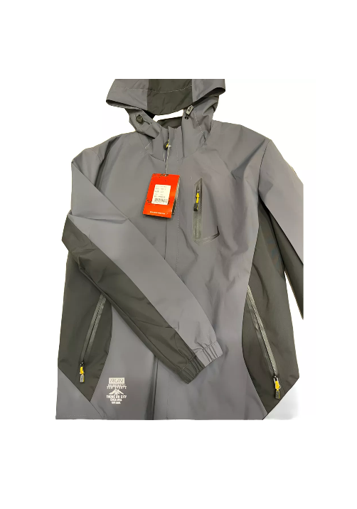 Genérico - Chaqueta Cortaviento Deportiva Ultra Liviana Micropolar Gris, Talla L