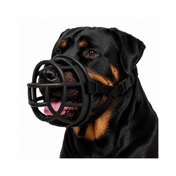 Bozal Canasta Perro XXL Negro Ajustable Razas Grandes