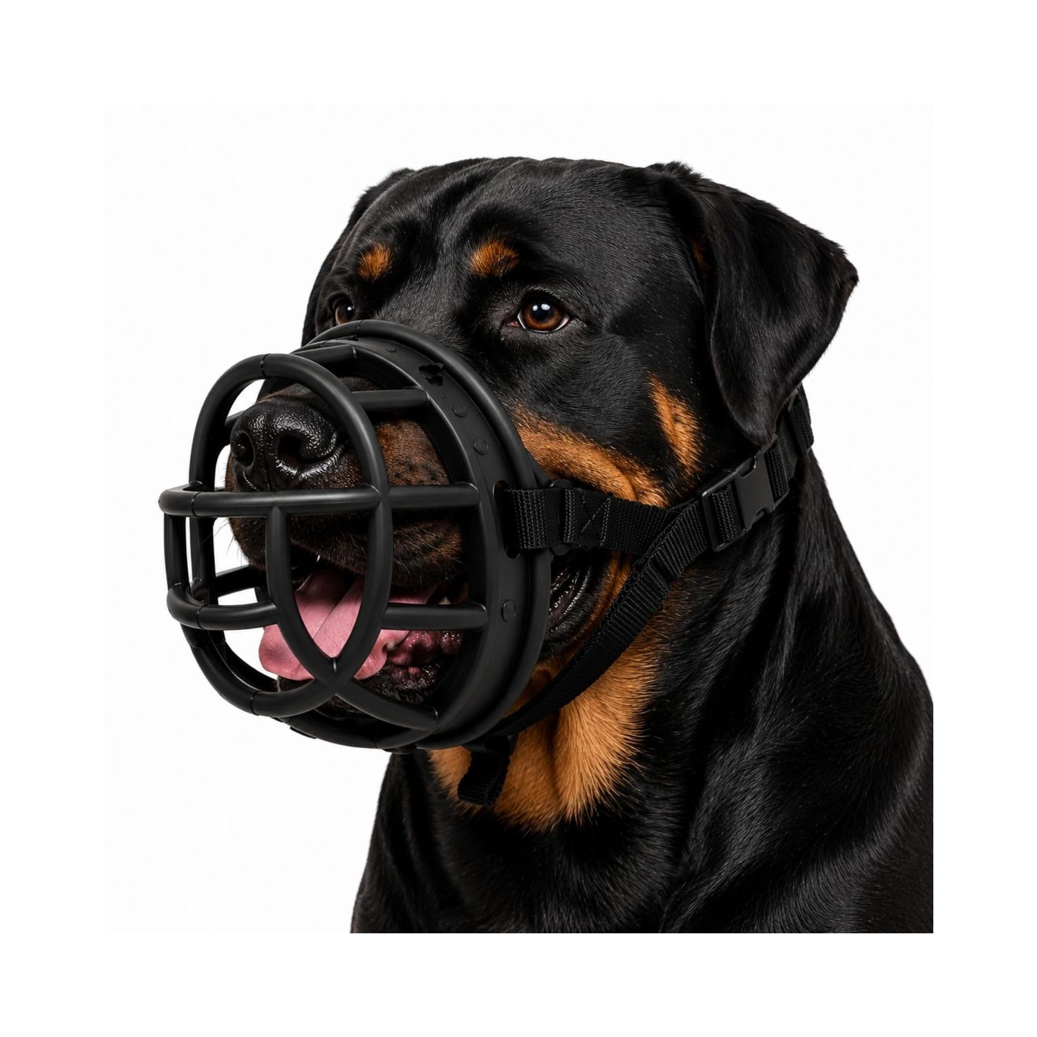 Bozal Canasta Perro XXL Negro Ajustable Razas Grandes