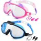 thumbnail image 1 of Gafas natación niños nuevas visión amplia antivaho anti-UV piscina 3-14 años, 1 of 6