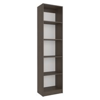 Fmfurniture - Estante Multipropósito 4 Repisas Fm Café Oscuro Y Blanco