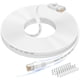 thumbnail image 1 of Cable Ethernet Folishine CAT6, 30 m/100 pies, blanco plano, 1 of 7