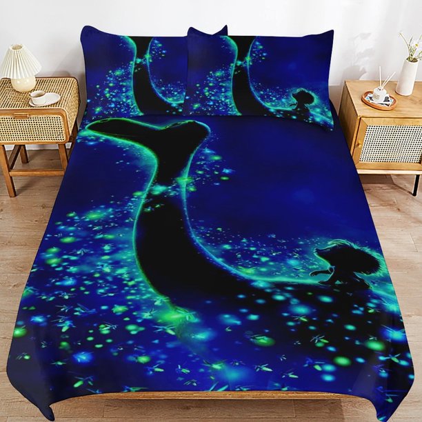 The Good Dinosaur Cartoon Bedding Sets Ultra Soft Skin-Friendly Duvet Cover 3 Piece, Cute Comforter Cover Bed Set for Boys Girls Kids