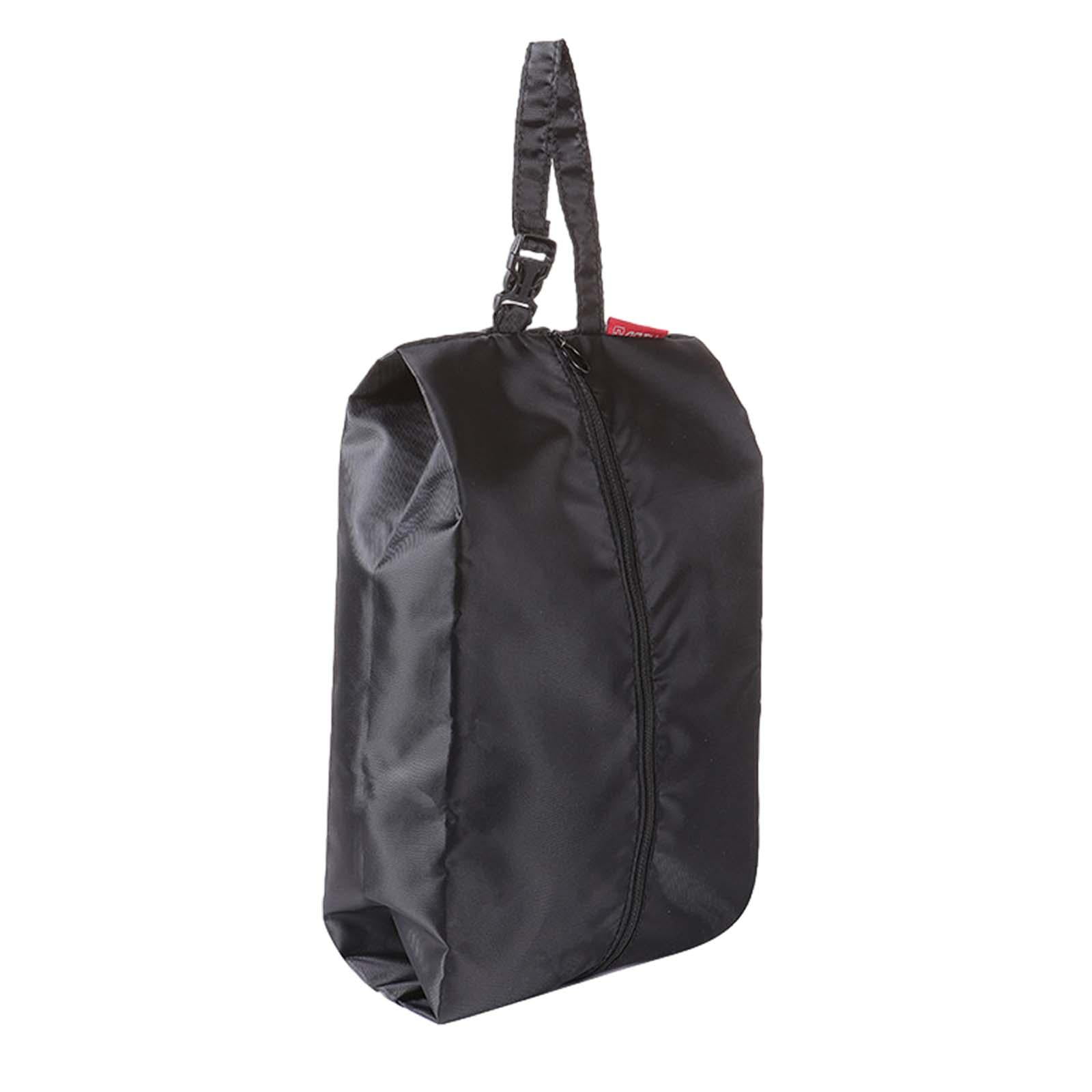 Magideal - Bolsa De Almacenamiento De Zapatos De Viaje Al Aire Libre, Organizador Clasificado Multiusos Con Asa, Bolsa Impermeable Para Zapatos Para Mochilero De , Negro