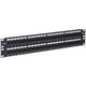 thumbnail image 1 of Panel de conexión ICC CAT6 con alimentación directa de 48 puertos y 2U para montaje en rack, negro, 1 of 9