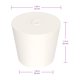 thumbnail image 2 of Tapones de goma BorinGlass 10 unidades 3,2 × 2,9 cm blanco, 2 of 7