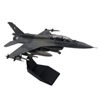 Magideal - Modelo De Caza Fundido A Presión F16 1:72, Con Base, Decoración De Escritorio, Conmemoración De Aviación, Modelo De Colección De Avión Estimulado Para