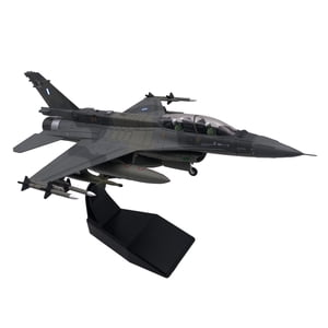 Magideal - Modelo De Caza Fundido A Presión F16 1:72, Con Base, Decoración De Escritorio, Conmemoración De Aviación, Modelo De Colección De Avión Estimulado Para