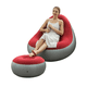 thumbnail image 2 of Sillon Inflable Puff Tumbona Con Reposa Pies Sofa Inflable Rojo, 2 of 2